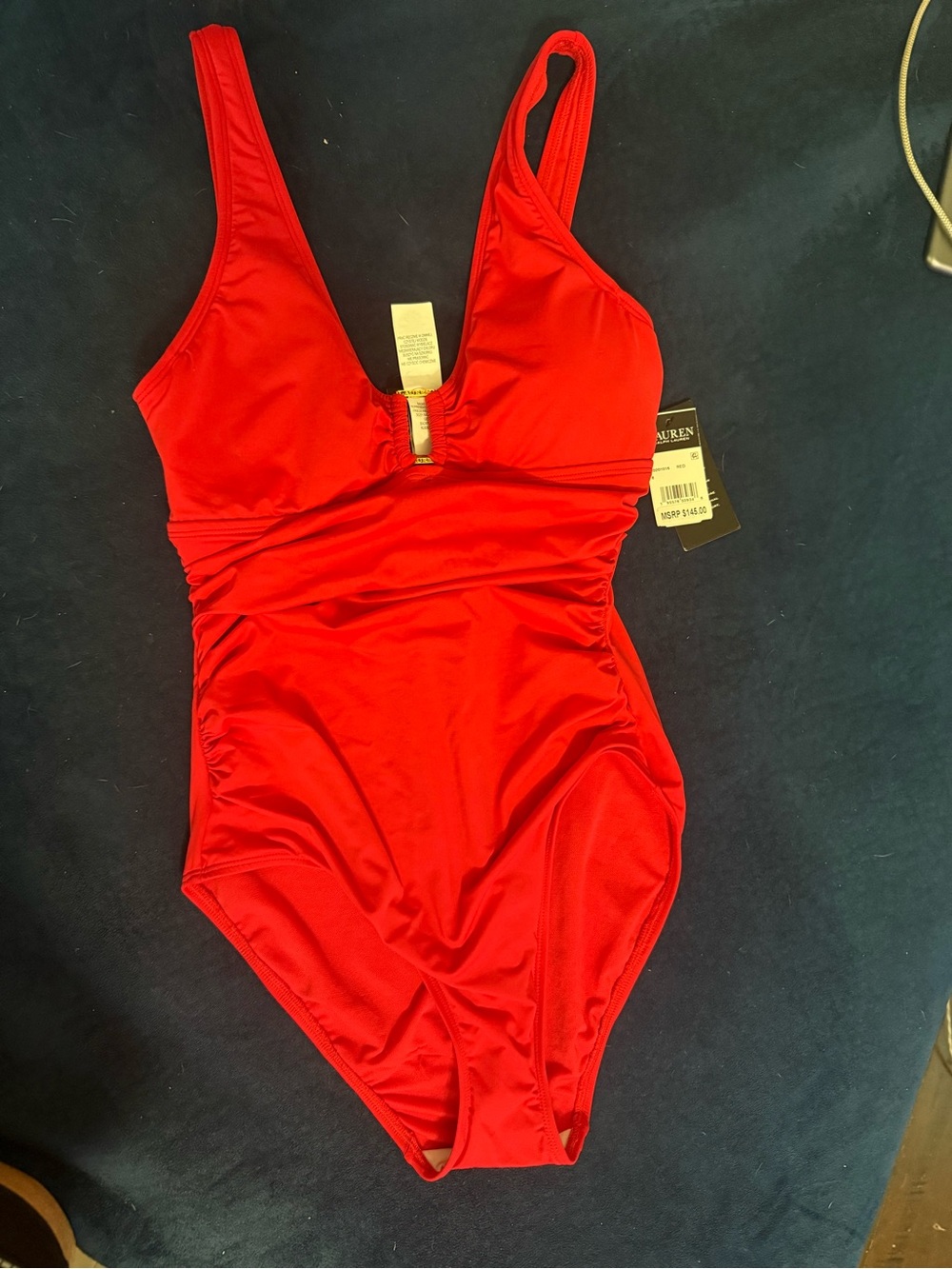 NWT Ralph Lauren Red One-Piece Swimsuit size 8